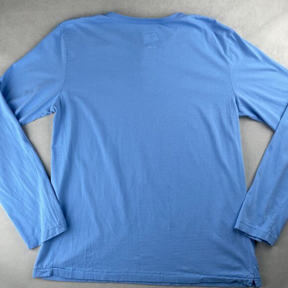 Marc Jacobs Shirt Mens M Blue Long Sleeve Henley Button Up Soft Cotton Rat Logo‎ - Picture 3 of 8